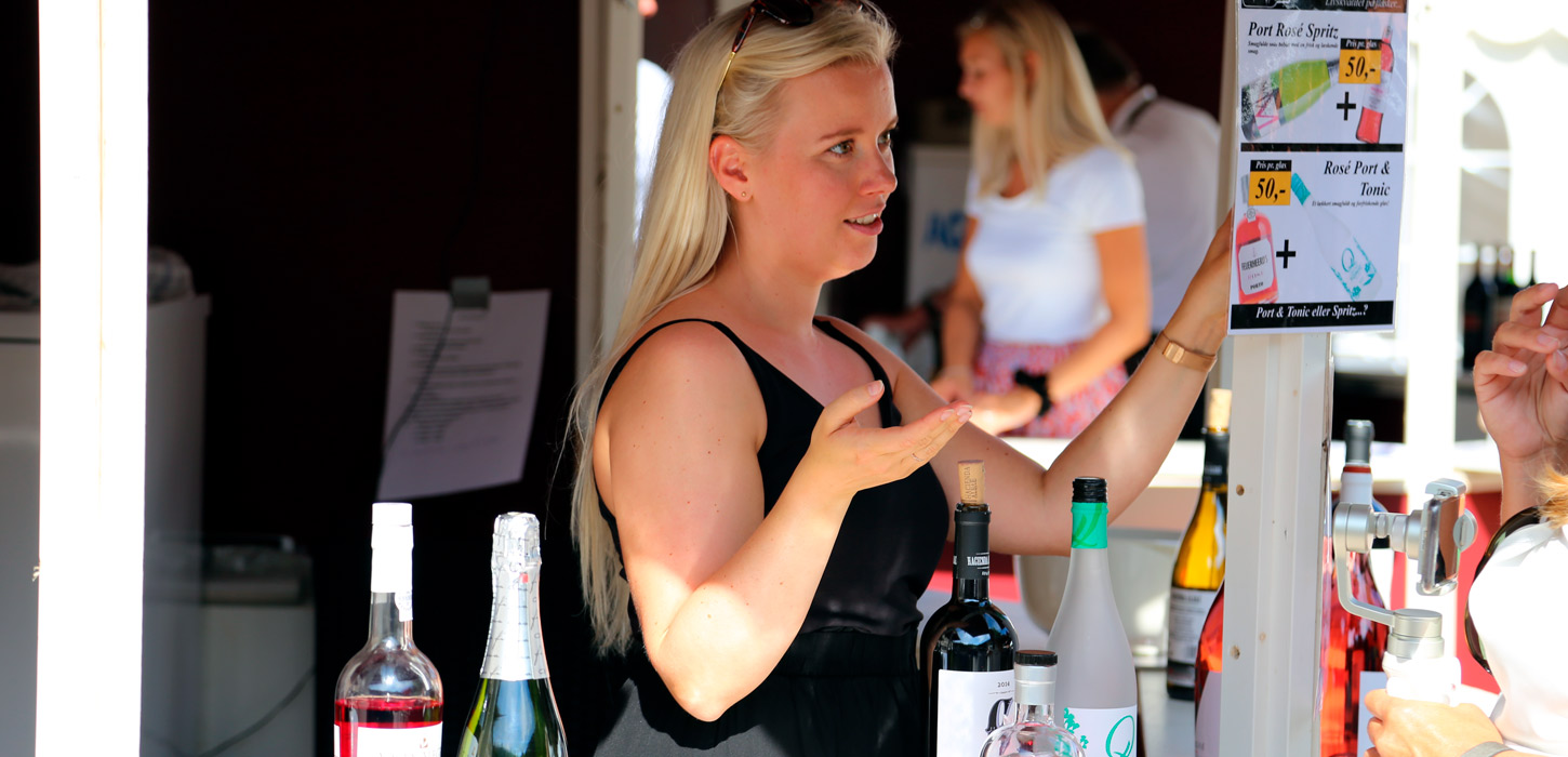 Food stall at wine festival in Christiansfeld