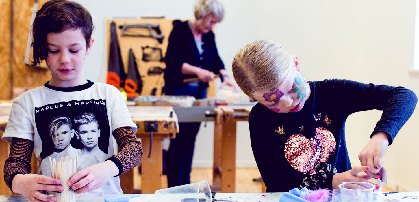 Børn er kreative i Nicolai for børn