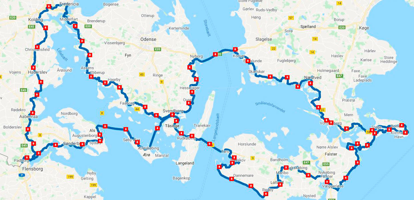 N8 Kolding og Christiansfeld cykelrute