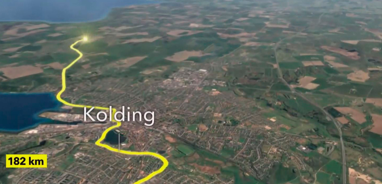 Ruten i Kolding Tour de france