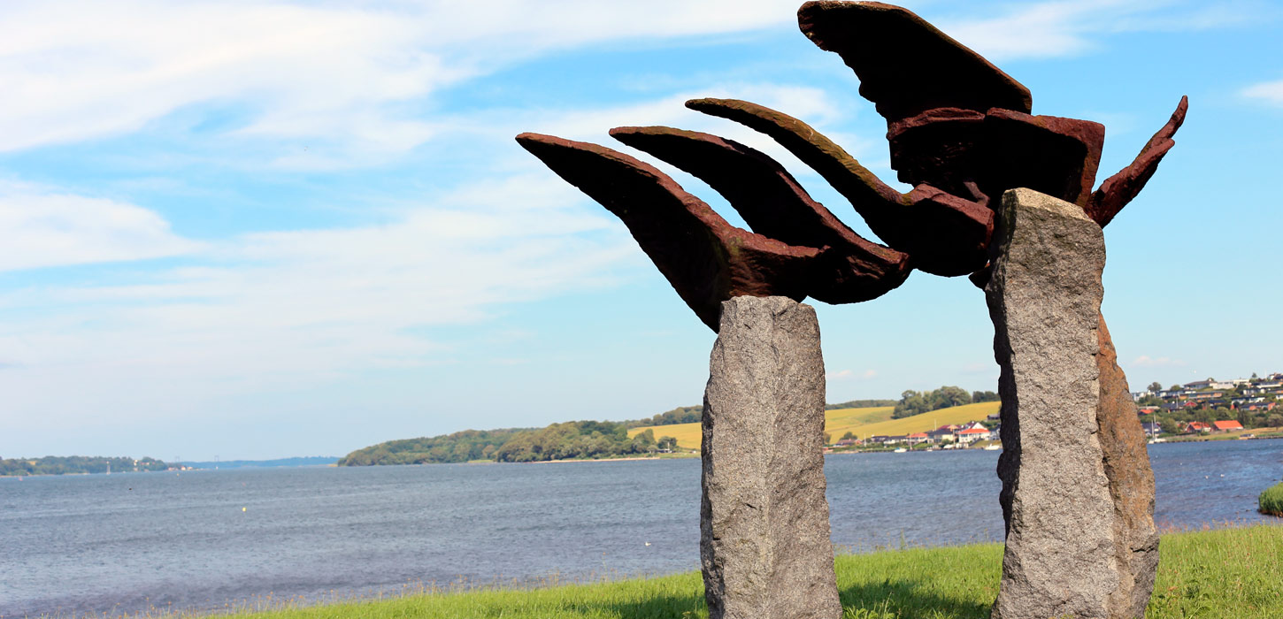 Kunstværk Vinger v. Kolding Fjord - Erik Heide