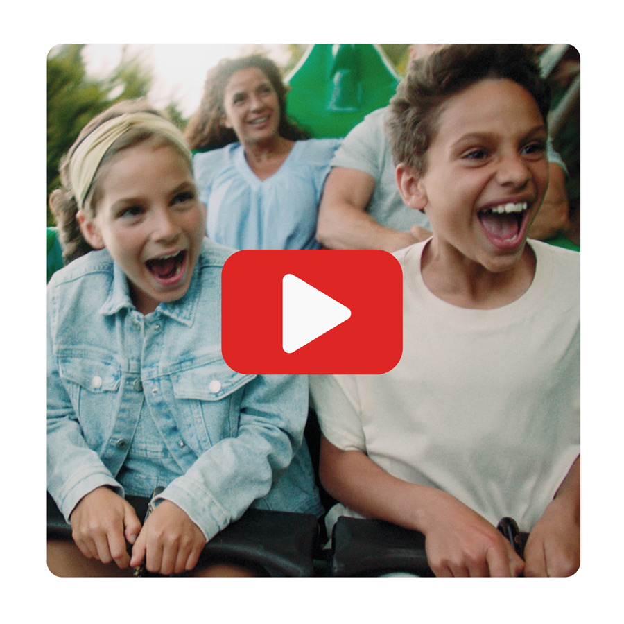 Girls and boys of all ages get tingles in their tummies as they hurtle along the Dragon or down Lalandia's water slides. Watch the film, which also features Vikings, castles and plenty of nature.