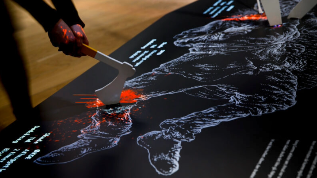 Kongernes Jelling økse udstilling