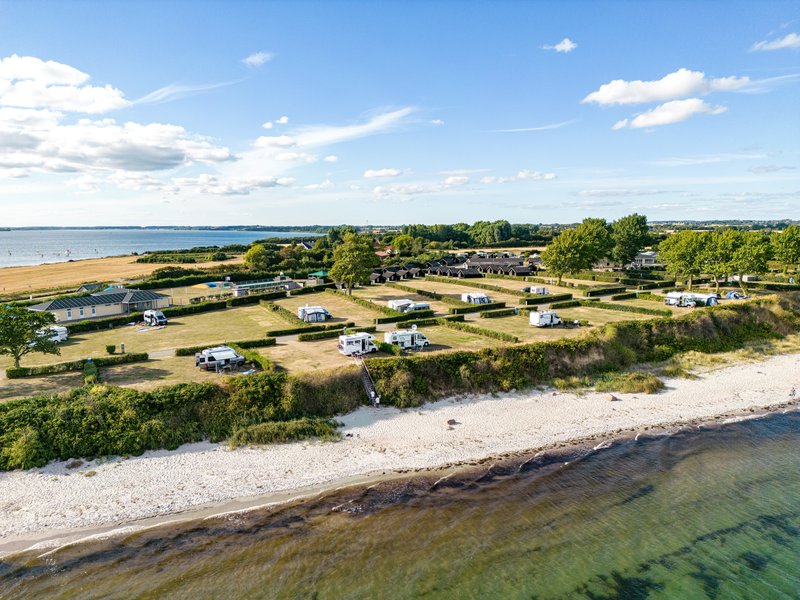 Drejby Strand Camping tussen zee en fjord in Zuid Jutland, Denemarken