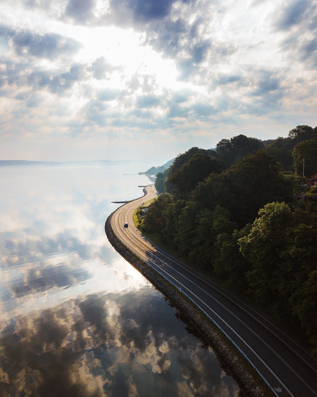 Het Vejle Fjord in Zuidoost Jutland, Denemarken