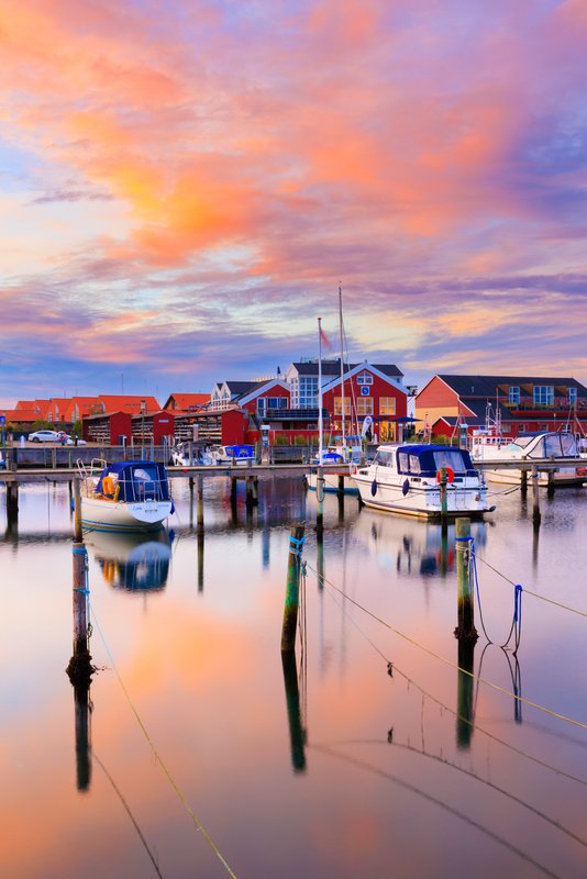 Juelsminde in Zuidoost Jutland, Denemarken