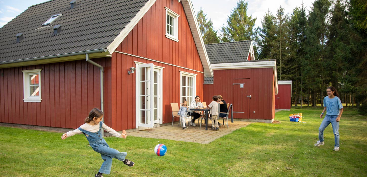 Boldspil ved Feriehus i Lalandia Billund