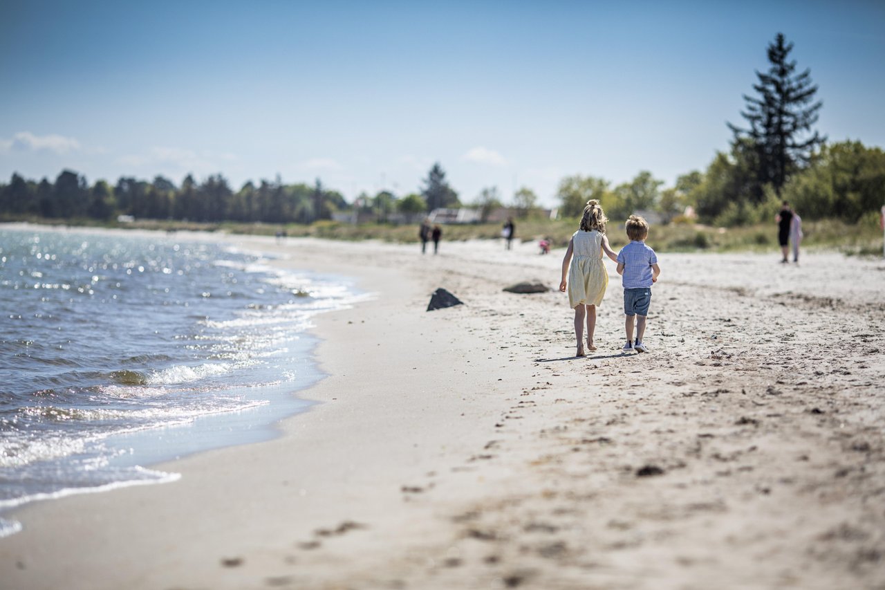 Saksild Strand in Zuidoost Jutland, Denemarken