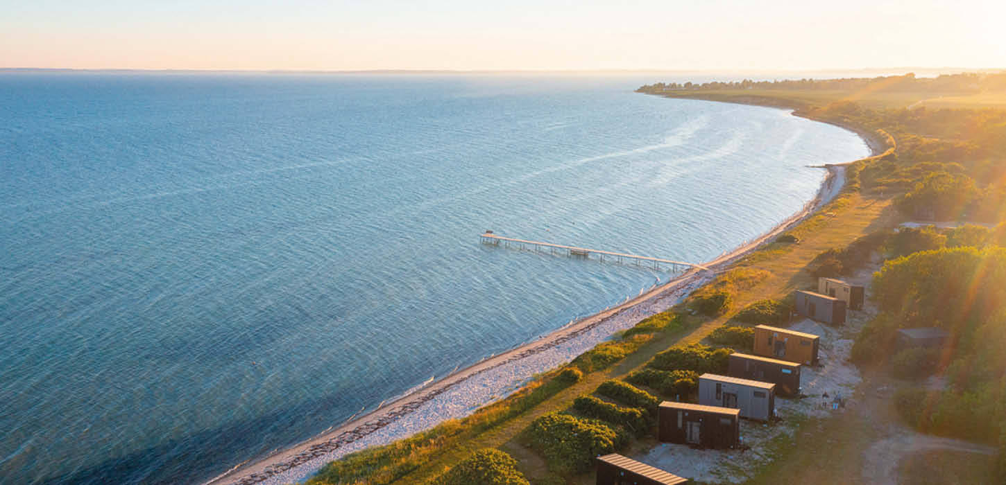 Tiny Seaside Resort in Kegnæs in Zuidoost Jutland, Denemarken